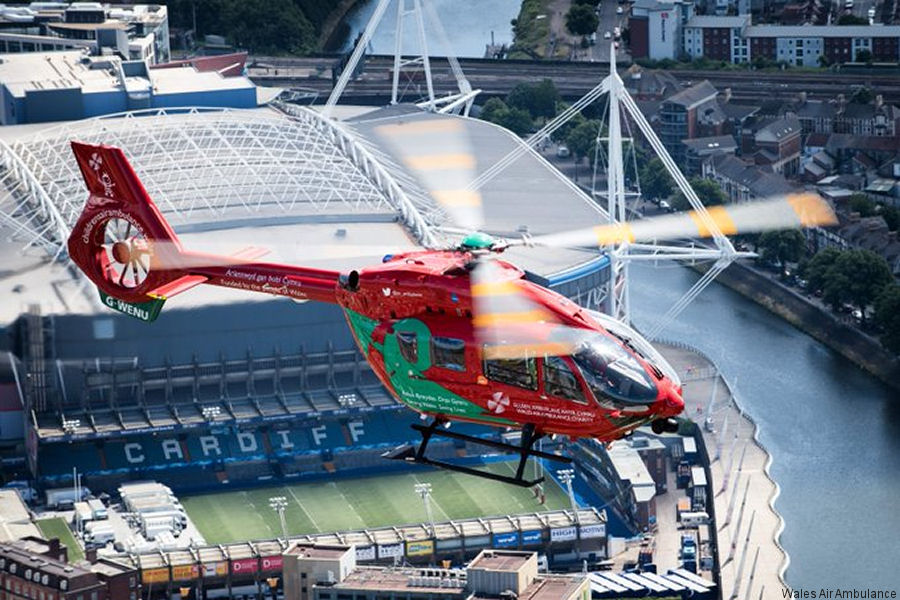 Detailed history and photos of helicopter Airbus H145D2 / EC145T2 Serial 20112 Register G-WENU used by UK Air Ambulances WAAC (Wales Air Ambulance) ,Babcock International Babcock Track service timeline and current status.