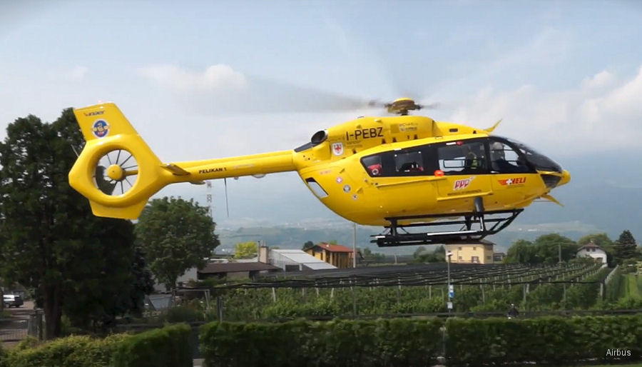 Helicopter Airbus Helicopters H145 / EC145T2 Serial 20009 Register I-PEBZ used by INAER Italia. Built 2014. Aircraft history and location