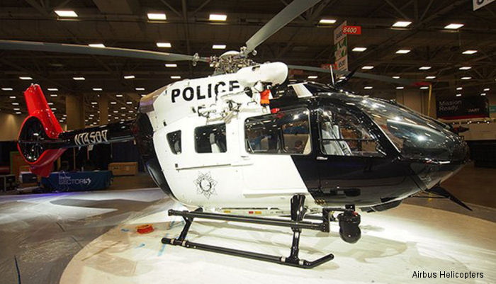 Helicopter Airbus H145D2 / EC145T2 Serial 20117 Register N145DV used by LVMPD (Las Vegas Metropolitan Police Department) ,Airbus Helicopters Inc (Airbus Helicopters USA). Built 2016. Aircraft history and location