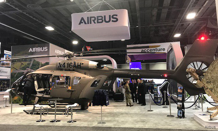Helicopter Airbus Helicopters H145 / EC145T2 Serial 20098 Register N145NE N416AH used by State of Massachusetts Metro Aviation Airbus Helicopters Inc (Airbus Helicopters USA). Built 2016. Aircraft history and location
