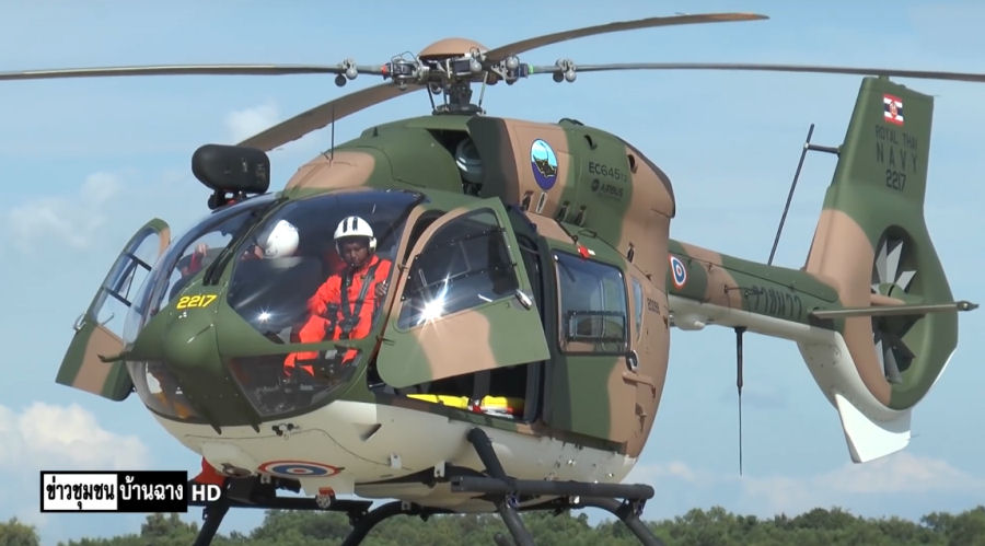 Detailed history and photos of helicopter Airbus H145M Serial 20099 Register 2217 used by Royal Thai Navy Track service timeline and current status.