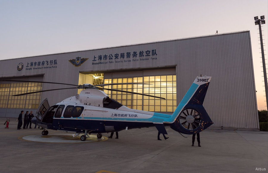 Helicopter Airbus H155 Serial 7048 Register 31007 used by Ministry of Public Security MPS (公安部). Built 2018. Aircraft history and location