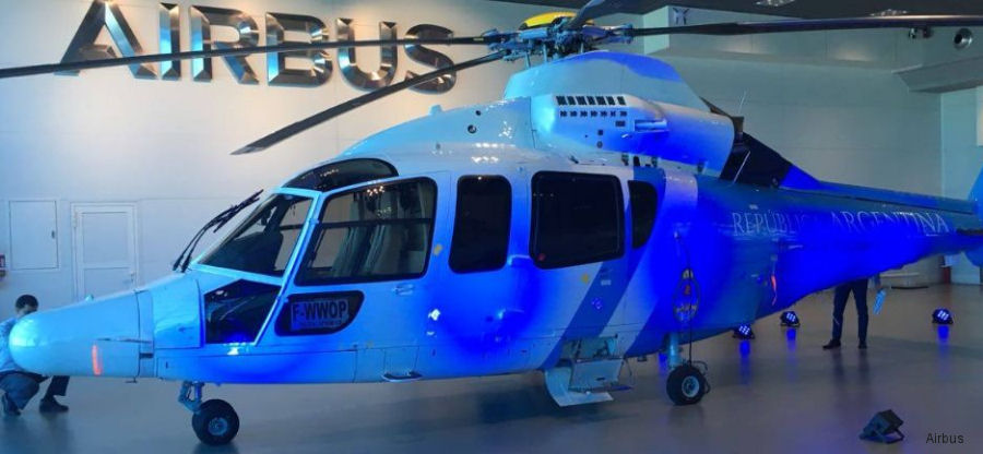 Helicopter Airbus H155 Serial 7031 Register LQ-HWN used by Policia Federal Argentina PFA (Argentine Federal Police). Built 2018. Aircraft history and location