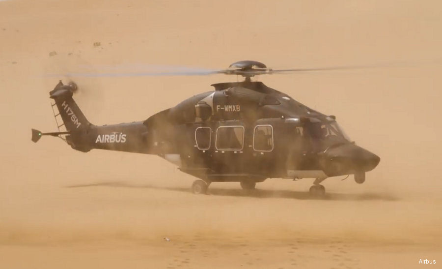 Helicopter Airbus H175M Serial Register F-WMXB used by Airbus Helicopters UK ,Airbus Helicopters France. Aircraft history and location