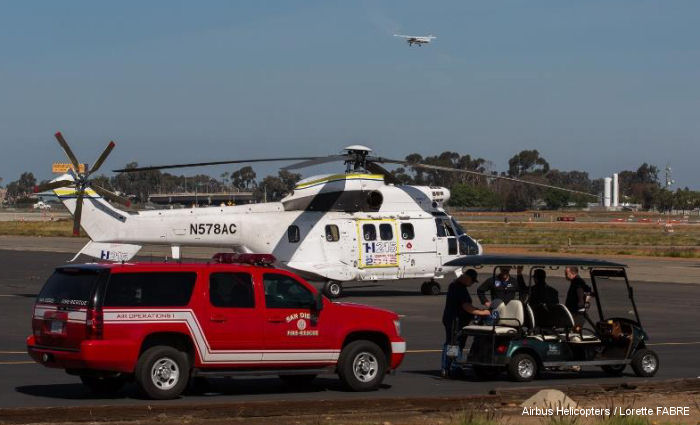 Detailed history and photos of helicopter Airbus H215 Serial 2864 Register HB-ZIP ZT-RYB N578AC ZS-RTP F-WWOV used by SAF ,Starlite Helicopters ,Air Center Helicopters ACHI ,Starlite Aviation Ireland ,Eurocopter France Track service timeline and current status.