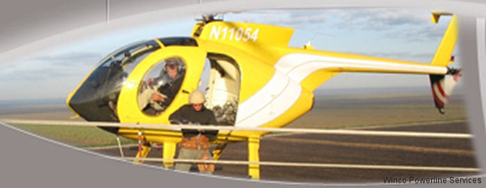Detailed history and photos of helicopter Hughes 369D / 500D Serial 310910D Register N11054 used by Winco Powerline Services Track service timeline and current status.