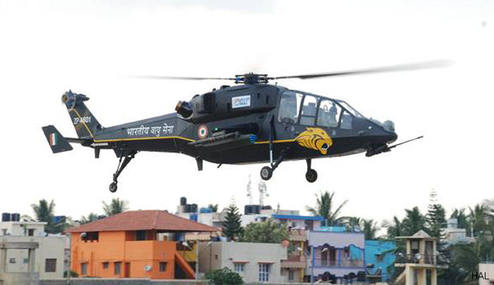 Helicopter HAL Light Combat Helicopter (LCH) Serial TD1 Register ZP4601 used by Bharatiya Vayu Sena (Indian Air Force). Built 2010. Aircraft history and location