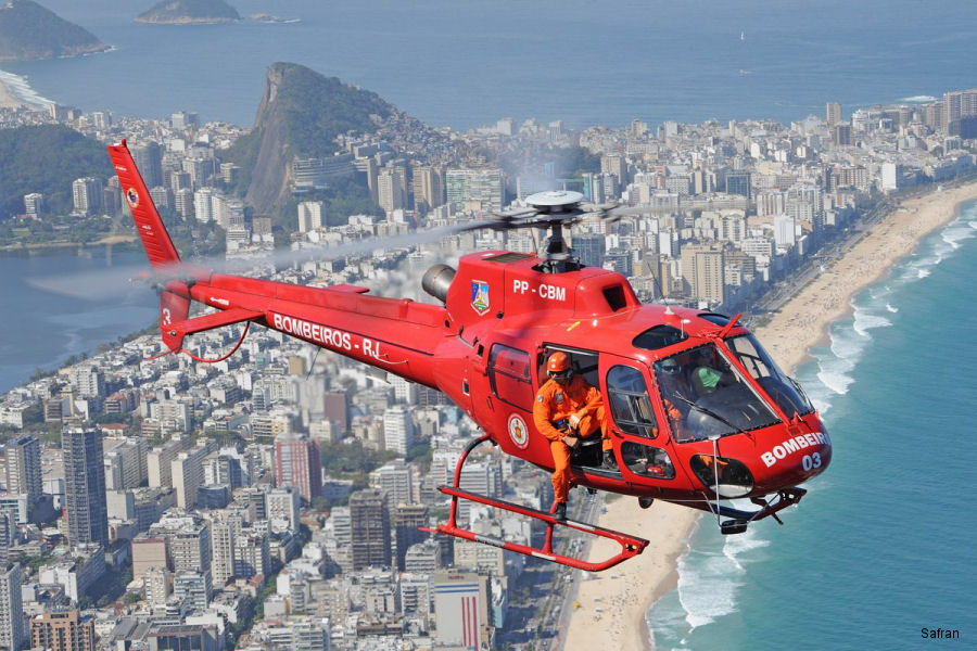 Helicopter Eurocopter HB350B2 Esquilo Serial 4132 Register PP-CBM used by Policia Militar do Brasil (Brazilian Military Police) ,Helibras. Aircraft history and location