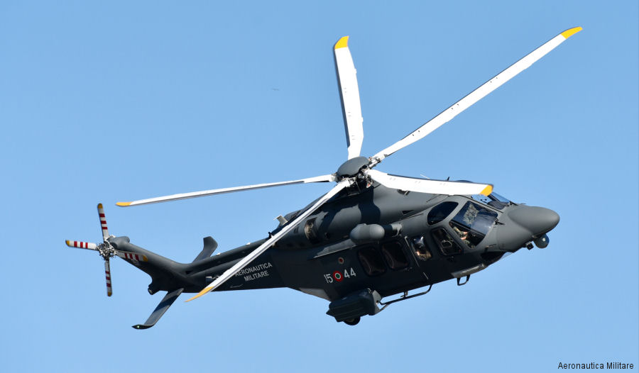 Detailed history and photos of helicopter AgustaWestland AW139M Serial 31434 Register MM81800 used by Aeronautica Militare Italiana AMI (Italian Air Force) Track service timeline and current status.