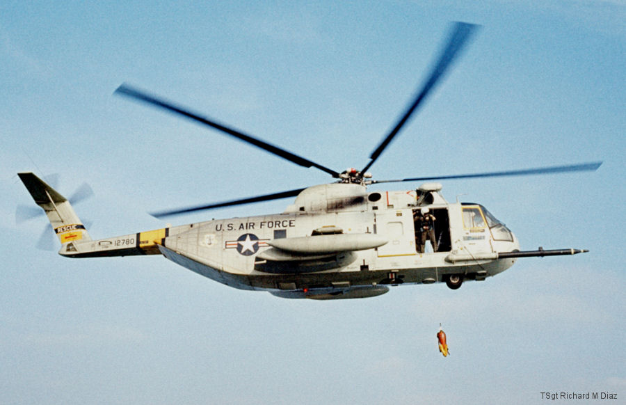 Helicopter Sikorsky CH-3C Serial 61-555 Register 65-12780 used by US Air Force USAF. Aircraft history and location