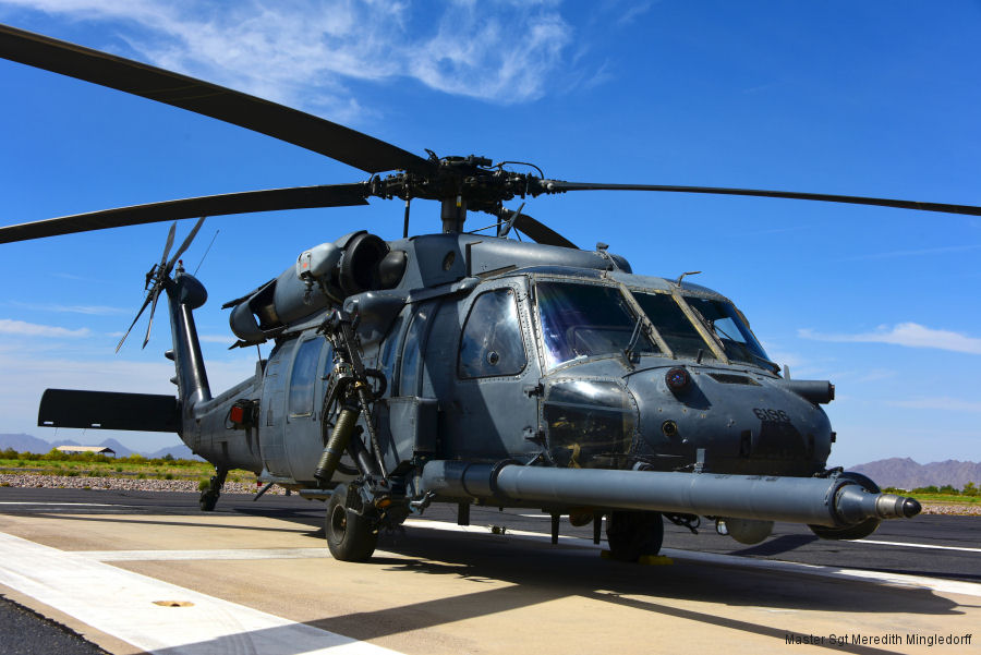 Helicopter Sikorsky HH-60G Pave Hawk Serial 70-1415 Register 89-26196 used by US Air Force USAF. Aircraft history and location