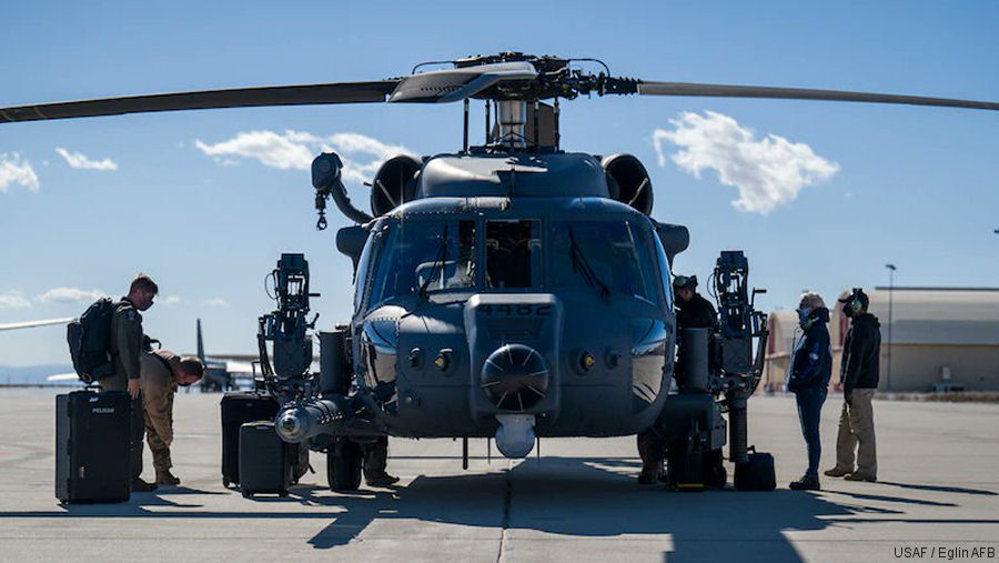Helicopter Sikorsky HH-60W Jolly Green II Serial unknown Register used by US Air Force USAF. Built 2019. Aircraft history and location