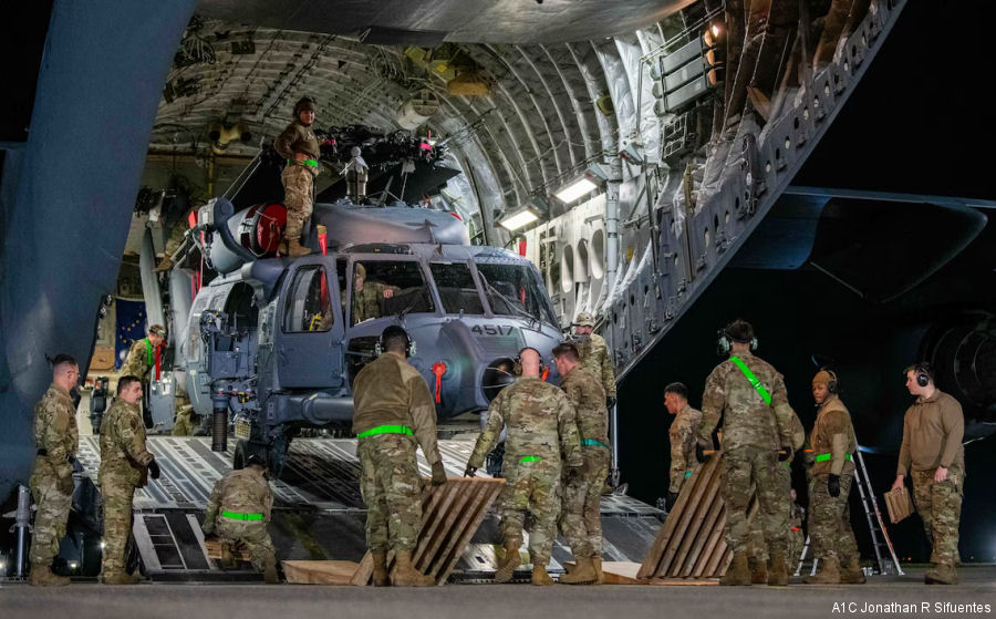 Detailed history and photos of helicopter Sikorsky HH-60W Jolly Green II Serial Register 21-14517 used by US Air Force USAF Track service timeline and current status.