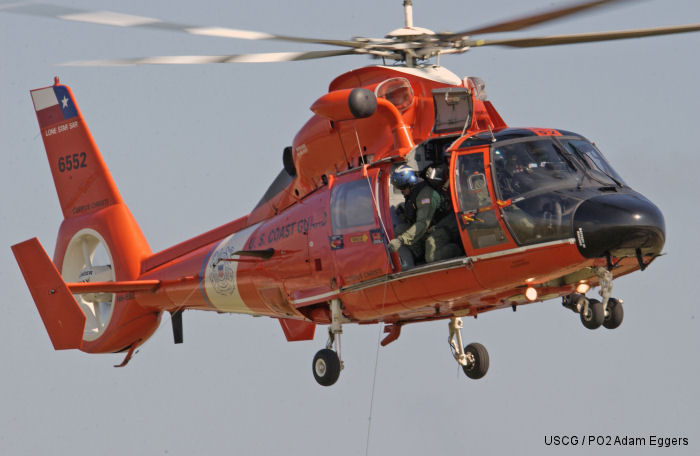 Detailed history and photos of helicopter Aerospatiale HH-65 Dolphin Serial 6230 Register 6552 used by US Coast Guard USCG Track service timeline and current status.