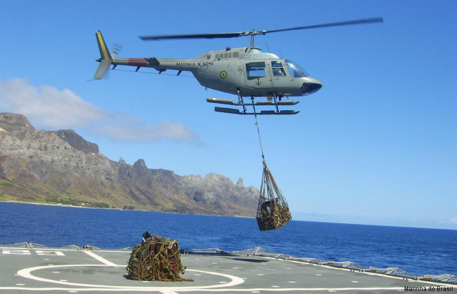 Detailed history and photos of helicopter Bell 206B-3 Jet Ranger Serial 3871 Register N-5046 used by Força Aeronaval da Marinha do Brasil (Brazilian Navy) Track service timeline and current status.