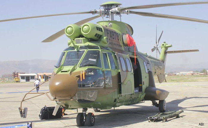 Photos of H215 in Bolivian Air Force helicopter service.
