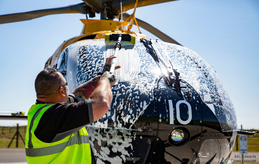 Detailed history and photos of helicopter Airbus H135 / EC135T3H Serial 2009 Register ZM510 G-CJUA used by Ministry of Defence MoD DHFS ,Airbus Helicopters UK Track service timeline and current status.