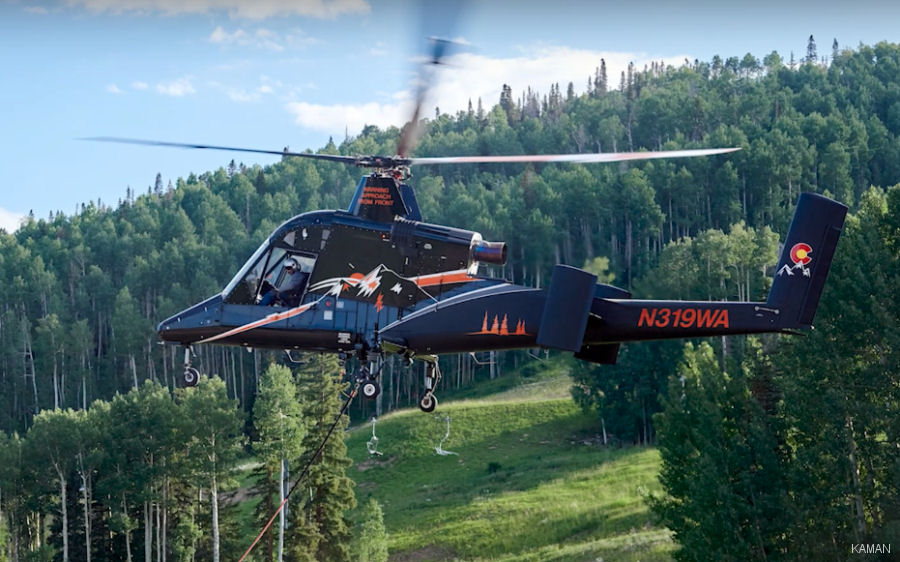 Detailed history and photos of helicopter Kaman K-MAX Serial A94-0048 Register N319WA N313WG used by MBR Helicopters ,Kaman Track service timeline and current status.