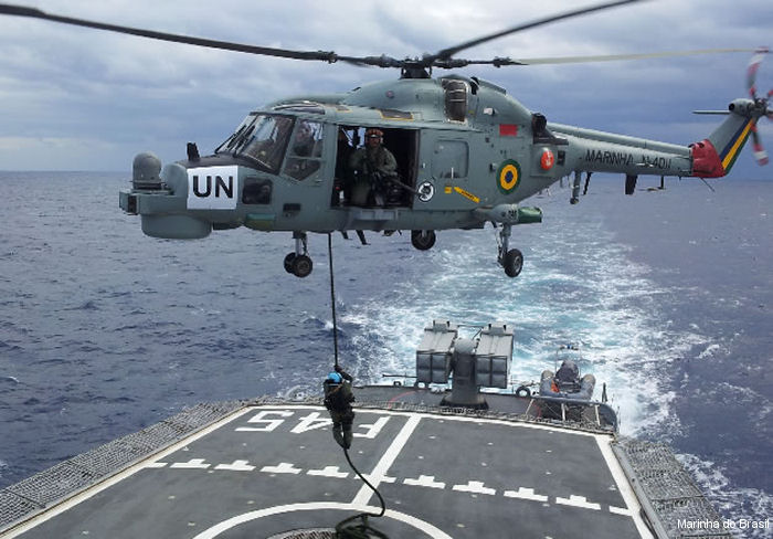 Detailed history and photos of helicopter Westland Lynx mk21 Serial 032 Register N-4011 N-3023 used by United Nations UNHAS ,Força Aeronaval da Marinha do Brasil (Brazilian Navy) Track service timeline and current status.