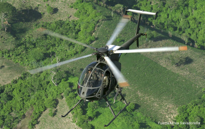 Photos of MD369E / MD500E in Air Force of El Salvador helicopter service.
