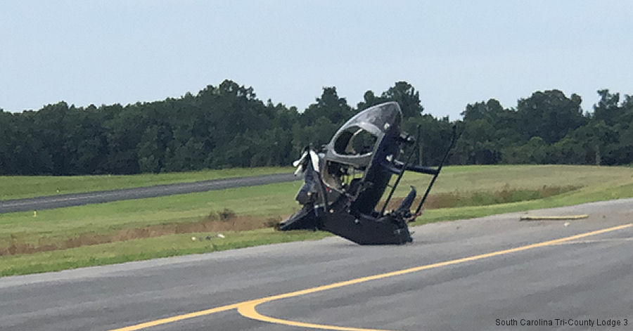 Helicopter McDonnell Douglas MD369E / MD500E Serial 0334E Register N369JV N500SC N1605B used by SLED (South Carolina State Law Enforcement Division). Built 1989. Aircraft history and location