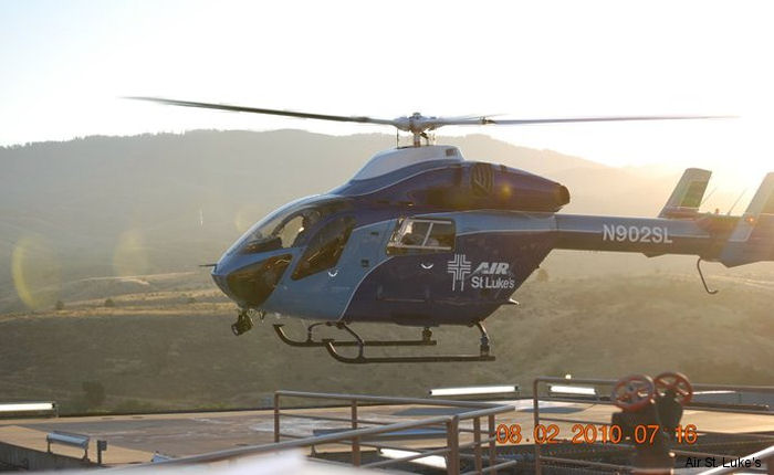 Detailed history and photos of helicopter McDonnell Douglas MD900 Explorer Serial 900/00027 Register N902SL N977LF N9100L used by Air St. Luke’s ,LFN (Life Flight Network) ,MD Helicopters MDHI Track service timeline and current status.