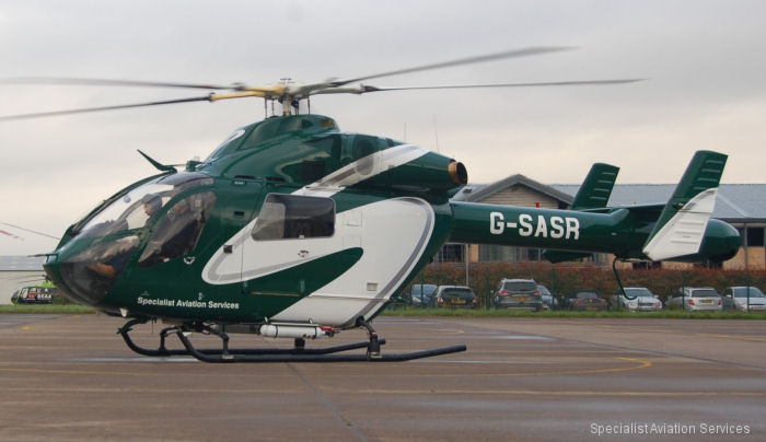 Helicopter McDonnell Douglas MD902 Explorer Serial 900/00074 Register HB-ZZW G-SASR G-LNAA N7030B used by Heli-Linth AG ,Heli Austria GmbH ,UK Air Ambulances DSAA (Dorset and Somerset Air Ambulance) ,WAACT (Wiltshire Air Ambulance) ,Specialist Aviation Services SAS ,LNAACT (Lincolnshire and Nottinghamshire Air Ambulance) ,KSSAAT (Kent, Surrey and Sussex Air Ambulance Trust) ,MD Helicopters MDHI. Built 2000. Aircraft history and location