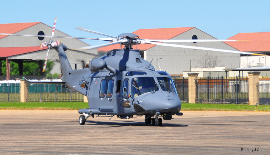 Detailed history and photos of helicopter Boeing MH-139A Grey Wolf Serial 41803 Register 18-1003 N677SH used by US Air Force USAF ,AgustaWestland Philadelphia (Leonardo USA) Track service timeline and current status.