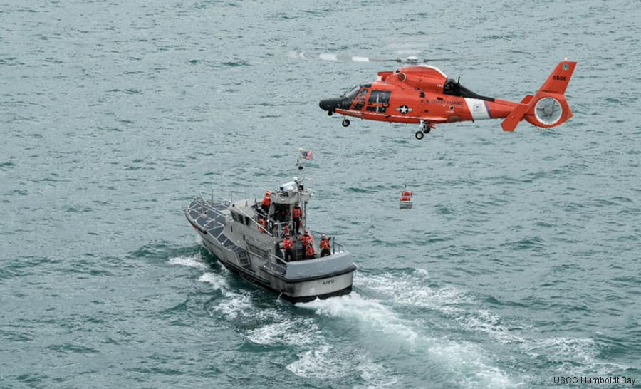 Helicopter Aerospatiale HH-65 Dolphin Serial 6095 Register 6508 4118 used by US Coast Guard USCG. Aircraft history and location
