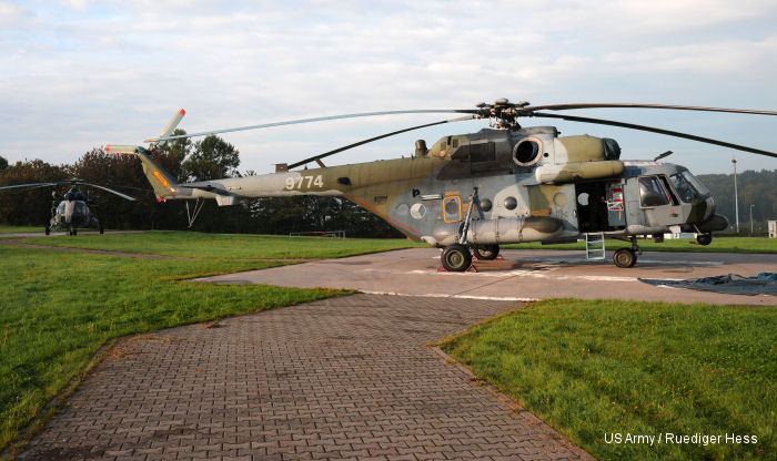 Detailed history and photos of helicopter Mil Mi-171Sh Serial 59489619774 Register 9774 used by Vzdušné síly AČR (Czech Air Force) Track service timeline and current status.