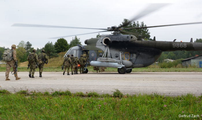 Detailed history and photos of helicopter Mil Mi-171Sh Serial 59489619868 Register 9868 used by Vzdušné síly AČR (Czech Air Force) Track service timeline and current status.