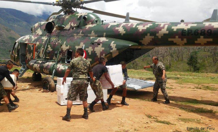 Detailed history and photos of helicopter Mil Mi-171Sh Serial 171S00604137463U Register EP-689 used by Ejercito del Peru (Peruvian Army) Track service timeline and current status.