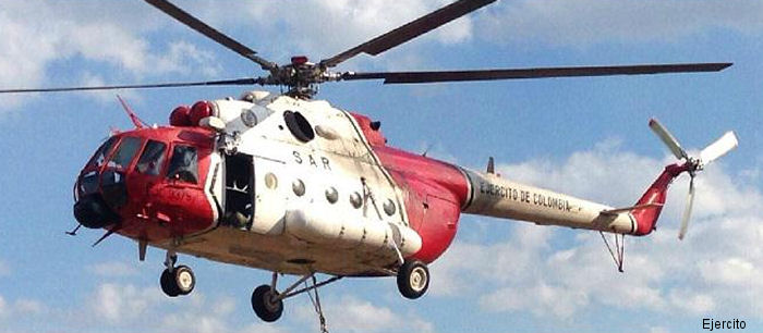Detailed history and photos of helicopter Mil Mi-17-1V Serial 170M01 Register EJC-3375 used by Aviacion del Ejercito de Colombia (Colombian Army Aviation) Track service timeline and current status.