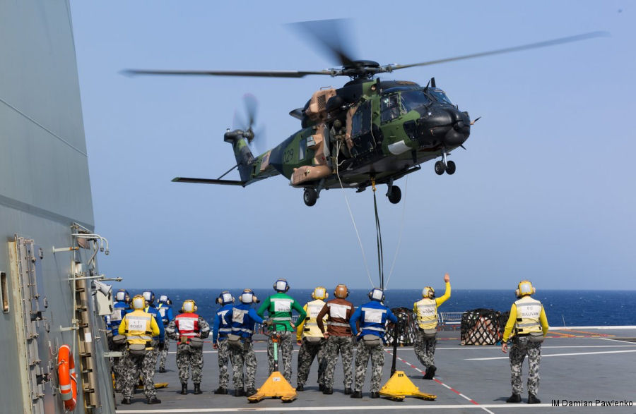 Detailed history and photos of helicopter NH Industries MRH90 Taipan Serial Register A40-029 used by Fleet Air Arm (RAN) RAN (Royal Australian Navy) Track service timeline and current status.