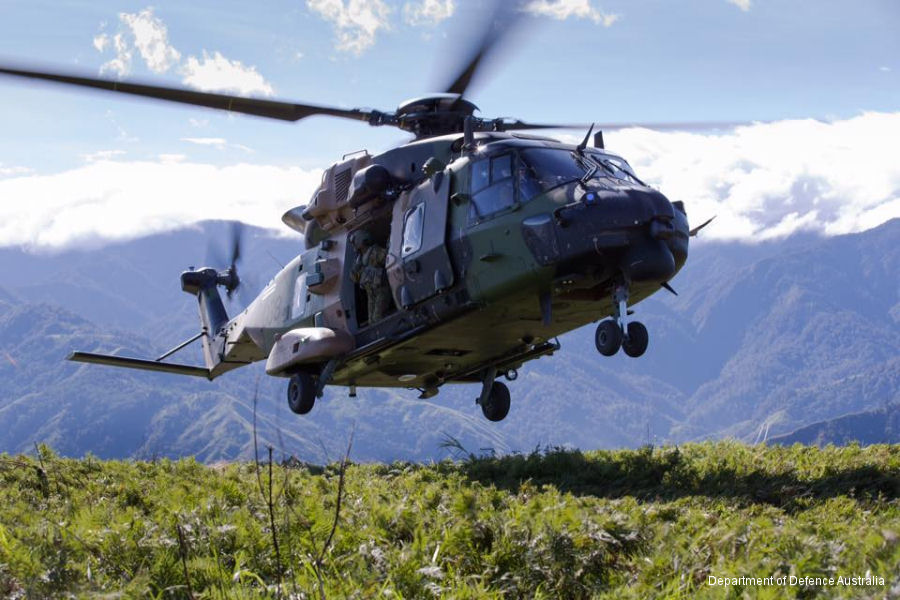 Helicopter NH Industries MRH90 Taipan Serial unknown Register A40-038 used by Australian Army Aviation (Australian Army). Aircraft history and location