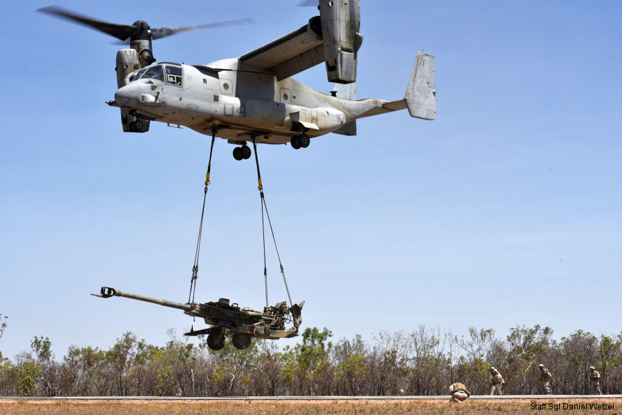 Detailed history and photos of helicopter Bell MV-22B Osprey Serial D0211 Register 168294 used by US Marine Corps USMC Track service timeline and current status.