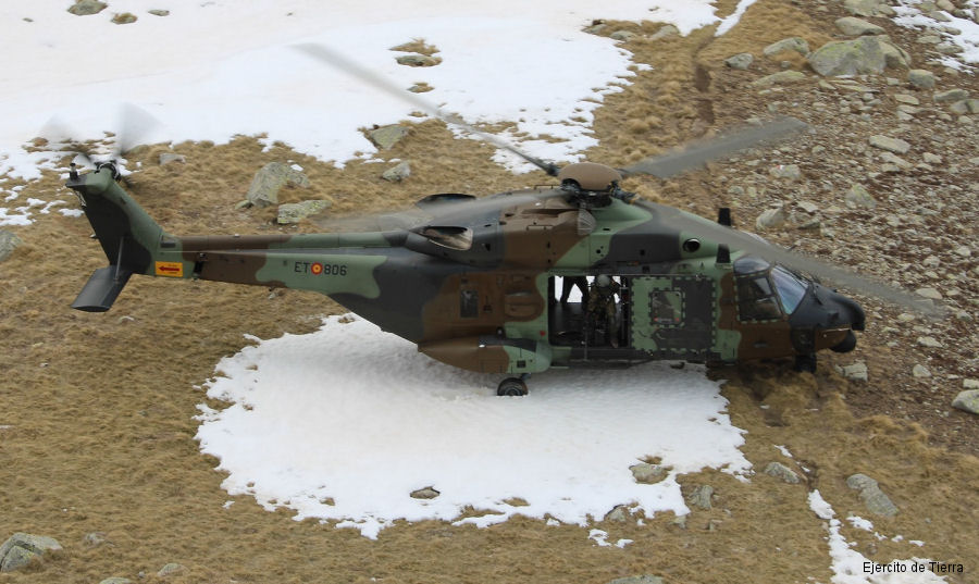 Detailed history and photos of helicopter NH Industries NH90 TTH Serial 1283 Register HT.29-06 used by Fuerzas Aeromóviles del Ejército de Tierra FAMET (Spanish Army Aviation) Track service timeline and current status.