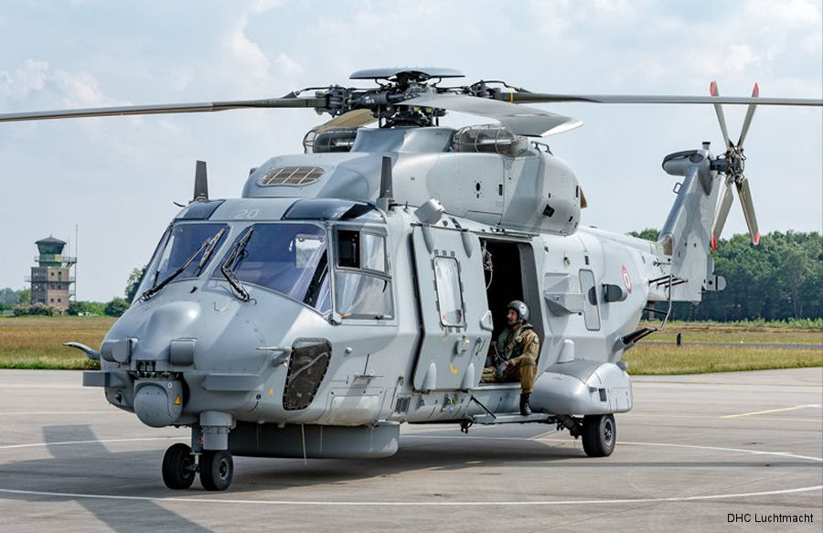 Helicopter NH Industries NH90 NFH Serial 1342 Register 20 used by Aéronautique Navale (French Navy). Aircraft history and location