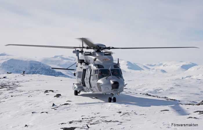 Photos of NH90 in Swedish Armed Forces helicopter service.