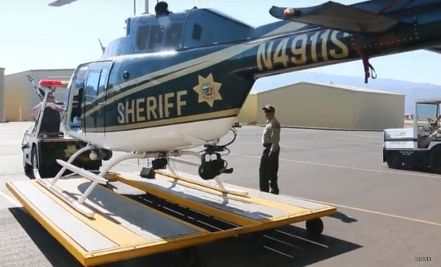 Helicopter Bell OH-58A Kiowa Serial 40349 Register N4911S 69-16128 used by Santa Barbara County Sheriff Department ,US Army Aviation Army. Aircraft history and location