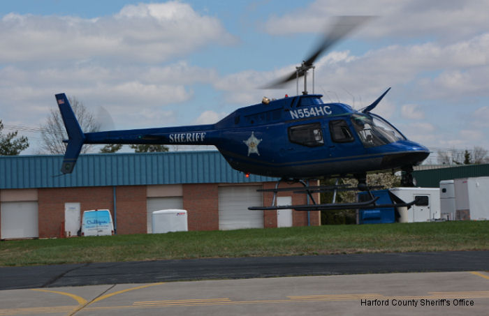 Helicopter Bell OH-58A Kiowa Serial 40749 Register N554NR N554HC N6021V 70-15198 used by NRP Aviation (Maryland Natural Resources Police) ,HCSO (Harford County Sheriff Office) ,US Army Aviation Army. Aircraft history and location