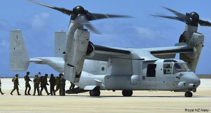 Helicopter Bell MV-22B Osprey Serial D0225 Register 168322 used by US Marine Corps USMC. Aircraft history and location