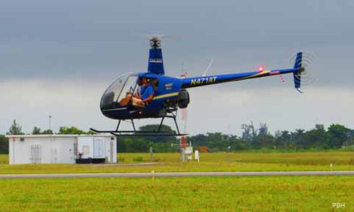 Helicopter Robinson R22 Beta Serial 0737 Register N471AT N36FH used by PBH (Palm Beach Helicopters). Aircraft history and location