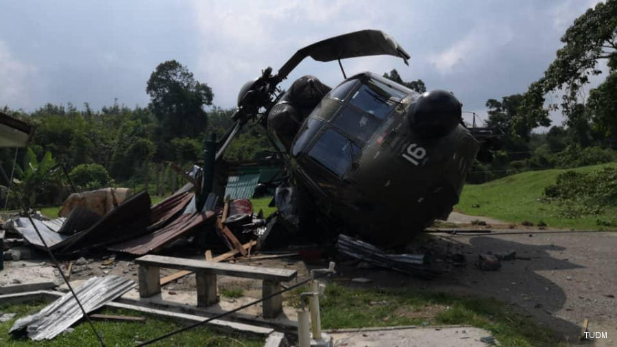 Detailed history and photos of helicopter Sikorsky S-61A-4 Nuri Serial 61-783 Register M23-16 9M-ZAR FM-1720 used by Tentera Udara Diraja Malaysia TUDM (Royal Malaysian Air Force) Track service timeline and current status.