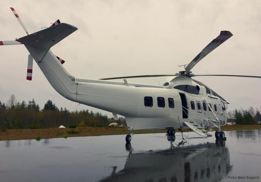 Detailed history and photos of helicopter Sikorsky S-61N Mk.II Serial 61-777 Register N904CH C-FLRM G-BFFJ used by TVPX ,Rotor Maxx Support RMS ,VIH Helicopters Ltd ,Brintel Helicopters ,British International Helicopters BIH ,British Airways Helicopters Track service timeline and current status.