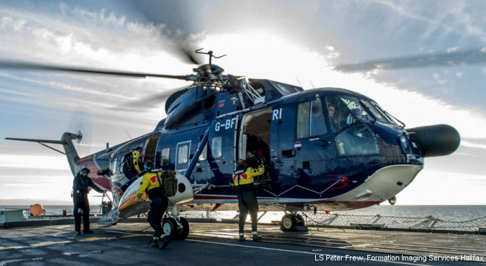 Helicopter Sikorsky S-61N Mk.II Serial 61-809 Register G-BFRI used by British International Helicopters BIH FOST (Flag Officer Sea Training) ,United Nations UNHAS ,Bristow. Built 1978. Aircraft history and location