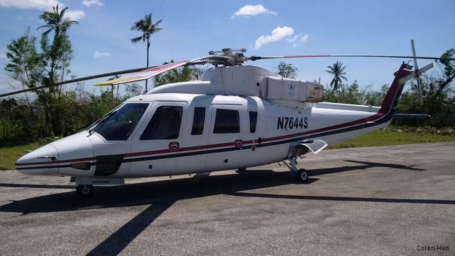 Helicopter Sikorsky S-76B Serial 760314 Register N7644S N7640S N63AG N361G N362G N33RP used by Colibri-Haiti (HaitianCopters). Built 1985. Aircraft history and location