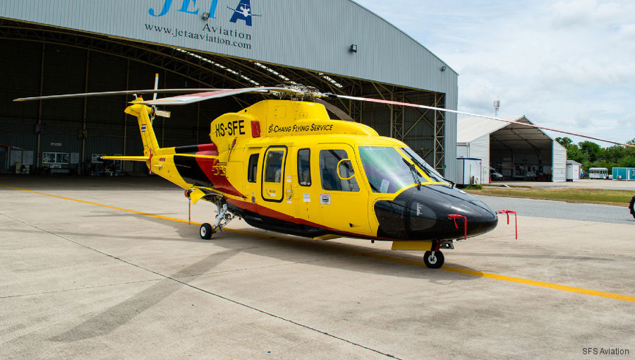 Detailed history and photos of helicopter Sikorsky S-76C Serial 760592 Register HS-SFE N7118J used by SFS Aviation ,Sikorsky Helicopters Track service timeline and current status.
