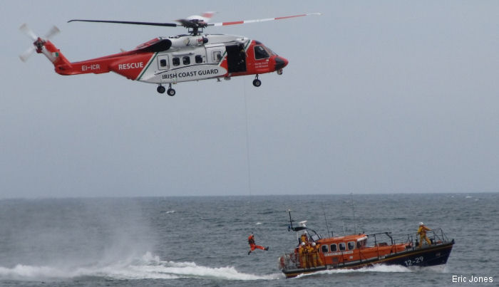 Helicopter Sikorsky S-92A Serial 92-0051 Register EI-ICR G-CGOC used by Garda Cósta na hÉireann (Irish Coast Guard) CHC Ireland HM Coastguard (Her Majesty’s Coastguard) CHC Scotia. Built 2007. Aircraft history