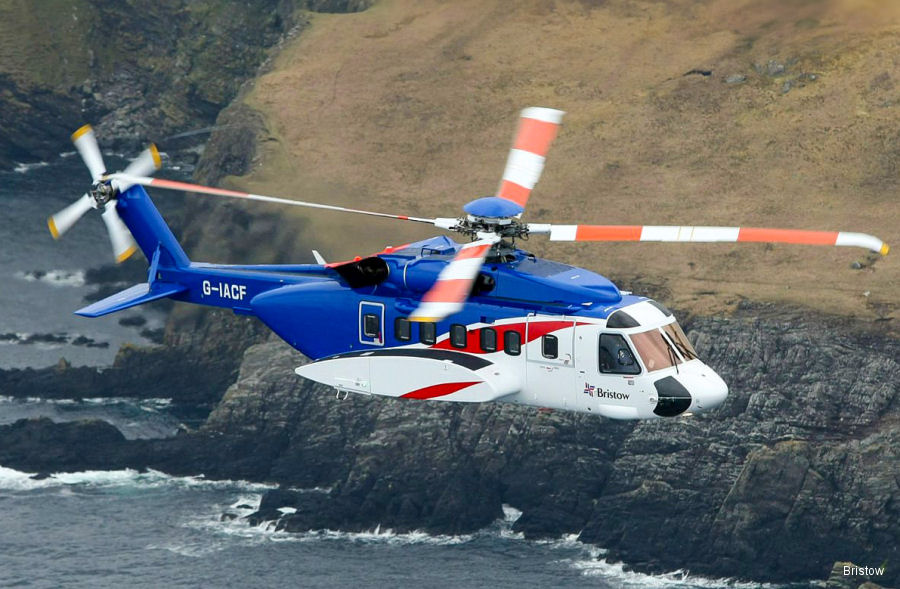Helicopter Sikorsky S-92A Serial 92-0068 Register G-IACF used by Bristow. Built 2007. Aircraft history and location